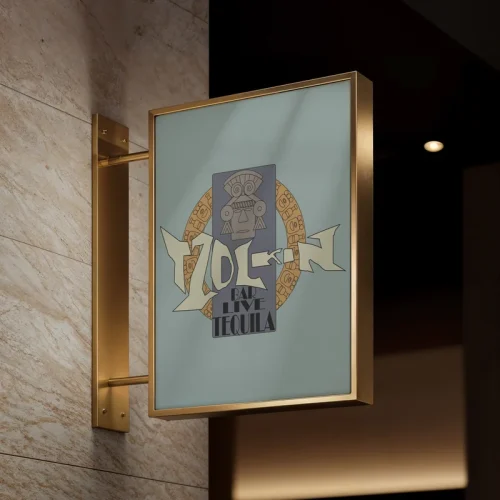 mockup pour la creation logo entreprise fictive Tzolkin